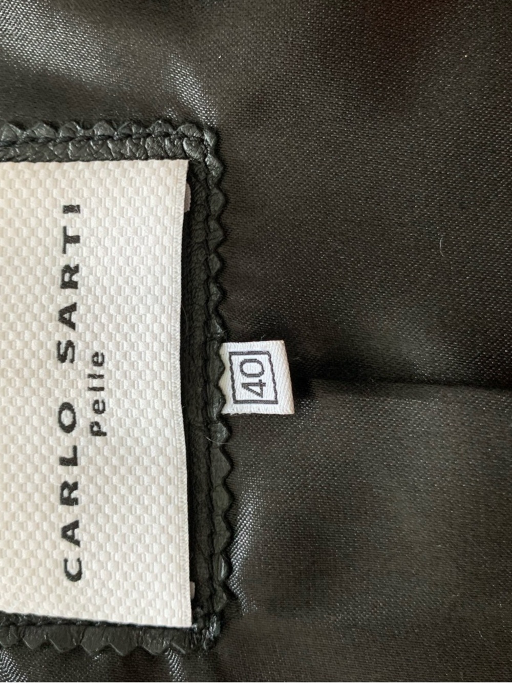 Black Mixed-Media Leather Jacket - Women, size 40 - Picture 5 of 6